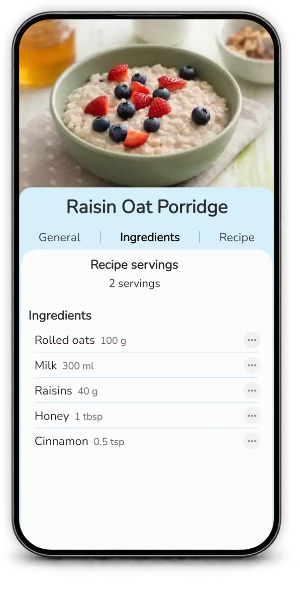 AI recipe generation in Mealz