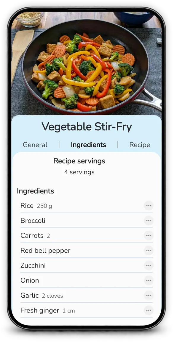 Import a recipe from a photo or website in Mealz