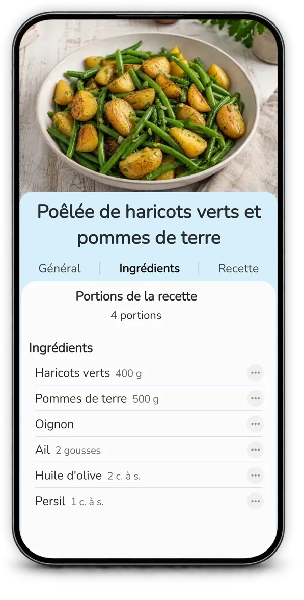 Génération de recette par intelligence artificielle dans Mealz