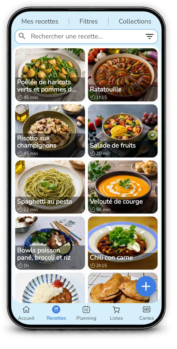 Carnet de recettes Mealz